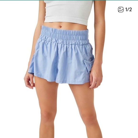 free people movement Pants - FP Movement by Free People Light Blue Athletic Shorts